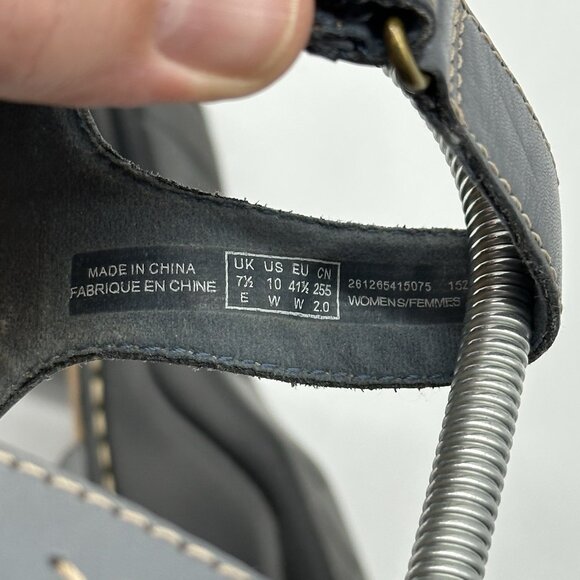 Clarks Collection Laurieann Blue Studded Ankle Strap Sandals Women's Size 10W - Picture 10 of 10